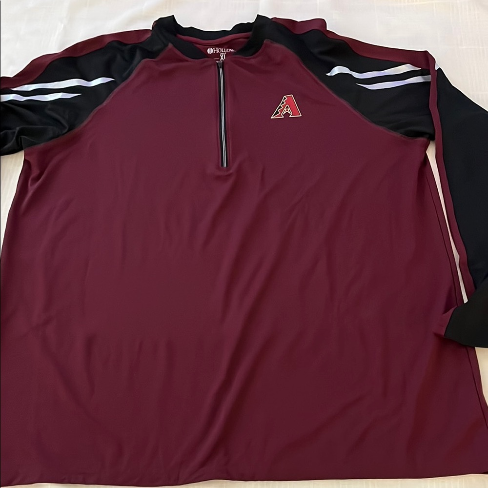 Arizona Diamondbacks Maroon and Black Quarter-Zip Pullover
